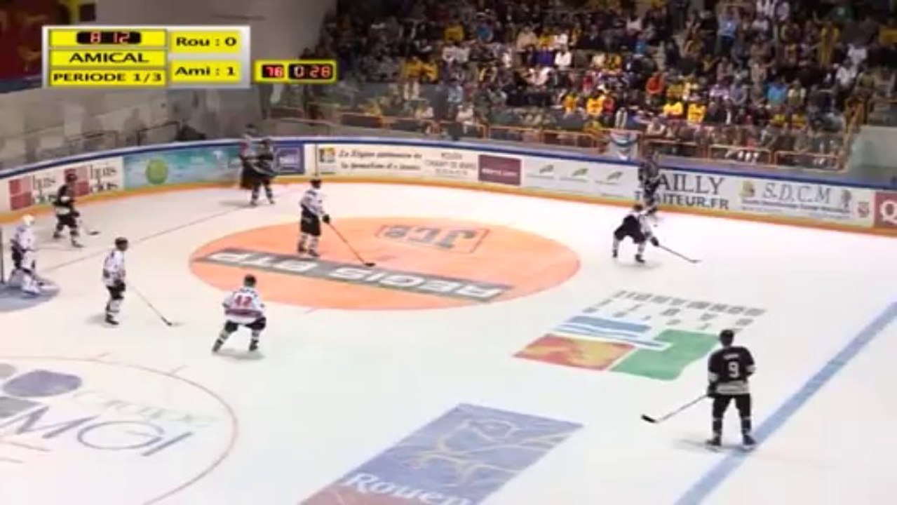 Période 1/3 du match amical Rouen vs Amiens du 27 août 2013.