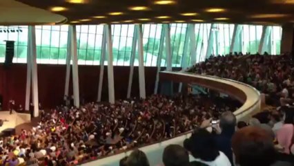 American Bald Eagle CRASH into ORU Chapel large Windows!!