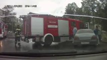 Même les pompiers conduisent mal en Russie!!!