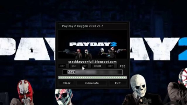 PayDay 2 Keygen 2013 v5.7 KEY PC PS3 X360 Download