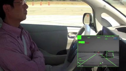 Nissan Autonomous Drive : système d'urgence automatique pour éviter un piéton