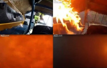 Terrifiant : la voiture du pilote prend feu après un accident !