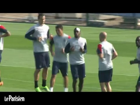 PSG - Blaise Matuidi s'entraîne avec sa blessure au crâne