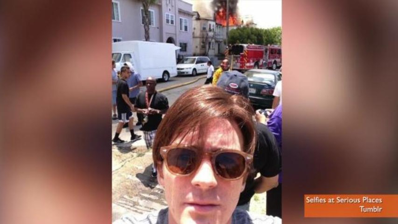 'Selfies at Serious Places' Tumblr: Photos at Funerals, House Fires