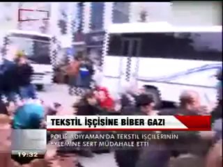 TEKSTİL İŞÇİSİNE BİBER GAZI