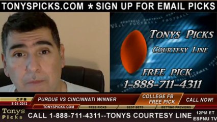 Cincinnati Bearcats vs. Purdue Boilermakers Pick Prediction NCAA College Football Odds Preview 8-31-2013