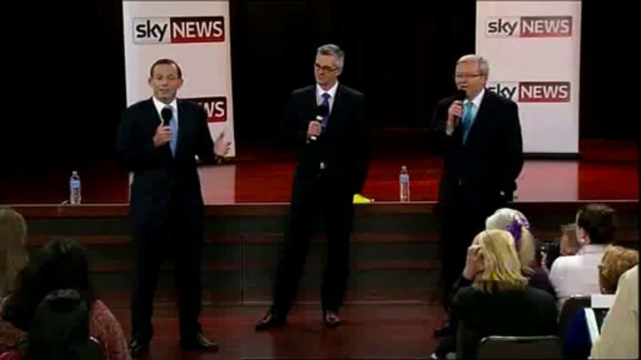 Rudd, Abbott face off in Australian PM election debate