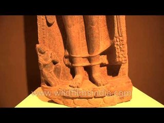 Historical Buddha Statue on display at an exhibition by ASI