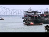 View of Howrah Bridge from the ghats of river Hooghly
