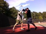 Boxing pad session for mma in Athens/Winder GA. Learn boxing for mma in Athens.