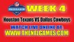 Watch Houston Texans vs Dallas Cowboys Preseason Game Online