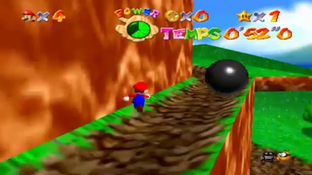 Super Mario 64 - Bataille de Bob-Omb - Etoile 2 : Course contre Koopa-Rapido