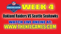 Watch Oakland Raiders vs Seattle Seahawks Live Streaming Game Online