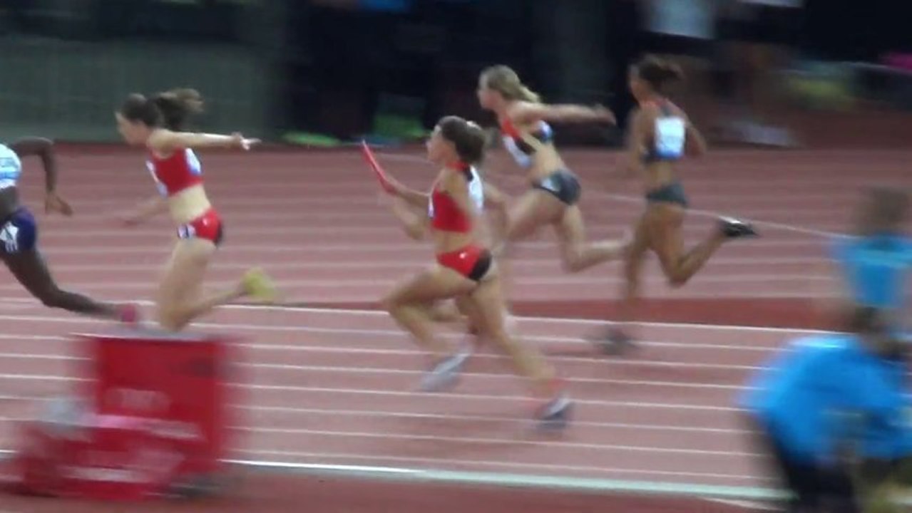 Weltklasse Zurich 2013 - 4x100m Ellen et Lea Sprunger