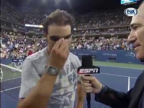 Rafael Nadal def. R.Dutra Silva 6/2 6/1 6/0 R2 US Open 2013 (+On-Court Interview)