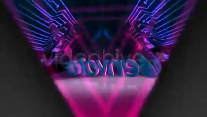 Triangle neon style slideshow - After Effects Template