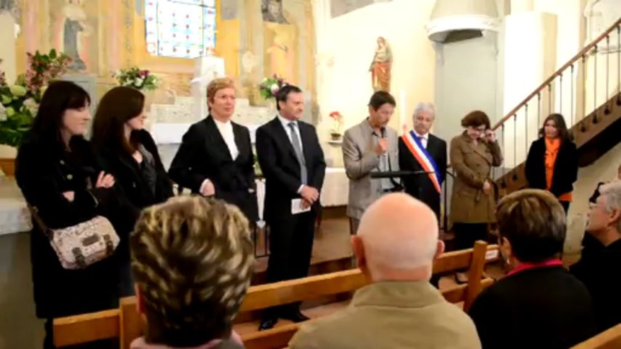 Discours Pascal Bourdeau lors de l'inauguration de l'achèvement des travaux effectués à l'église de Teyjat