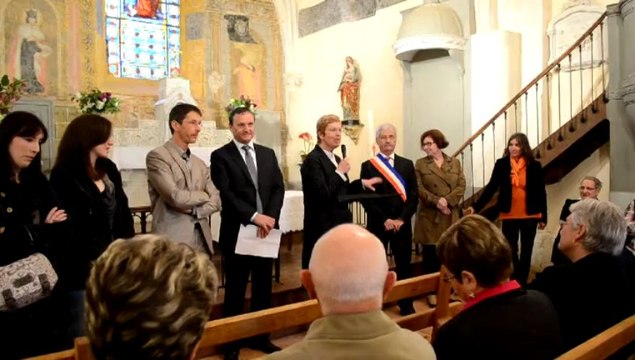 Discours de Colette Langlade lors de l'inauguration de l'achèvement des travaux effectués à l'église de Teyjat