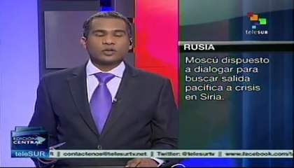 Rusia dice estar lista para dialogar con oposición siria