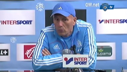 L1 / 2012-13 : Marseille 2-1 Bastia : Conf. de E. baup