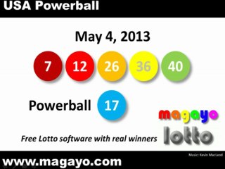 USA Powerball Drawing Results for May 4, 2013