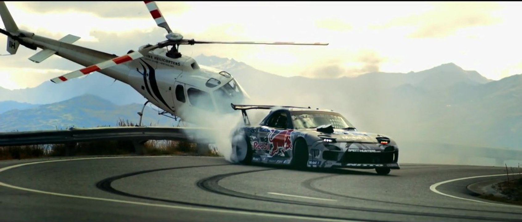 Mad Mike drifting Crown Range in New Zealand