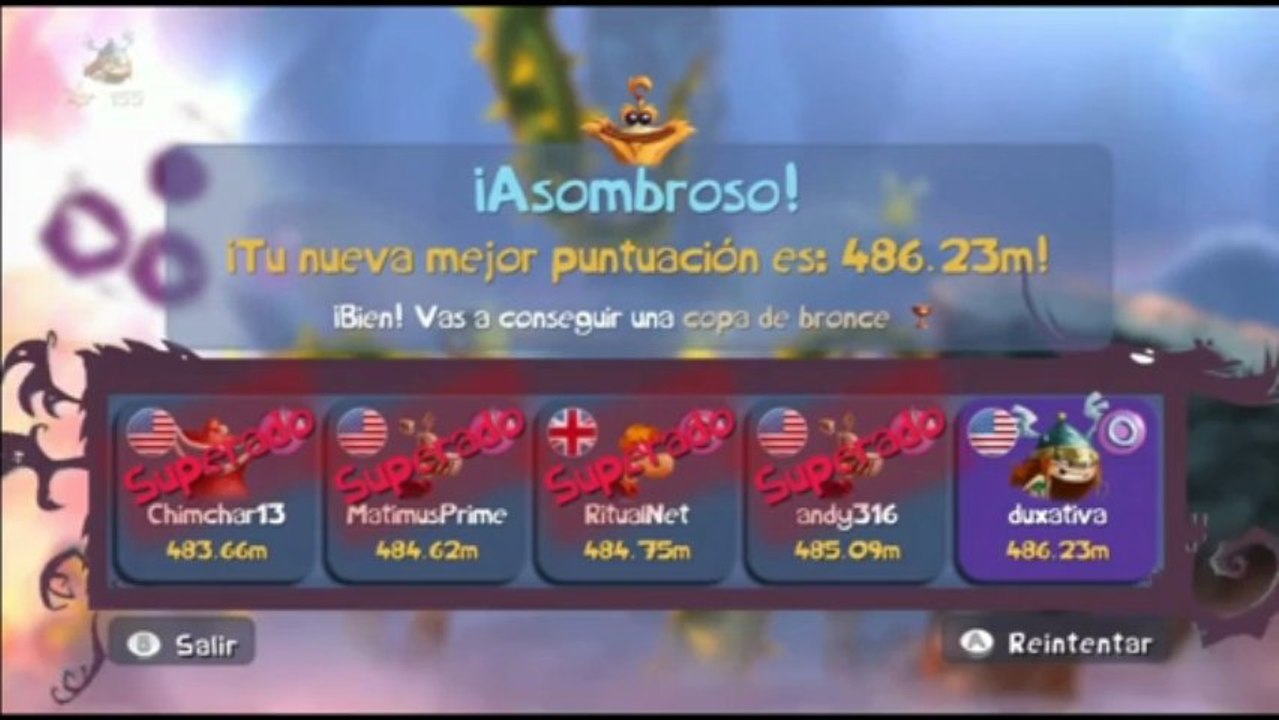 Wii U Retos Rayman legends App