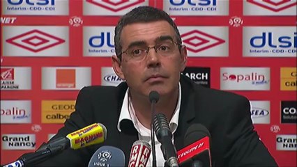Conférence de presse AS Nancy-Lorraine - Olympique Lyonnais : Patrick GABRIEL (ASNL) - Rémi GARDE (OL) - saison 2012/2013