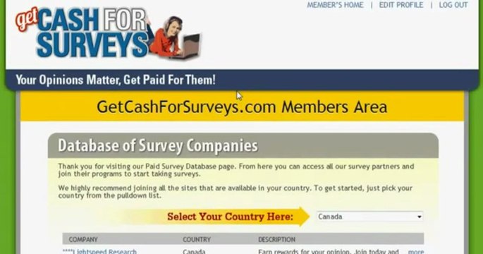 Get Cash For Surveys Discount and Bonus - MEMBERS AREA