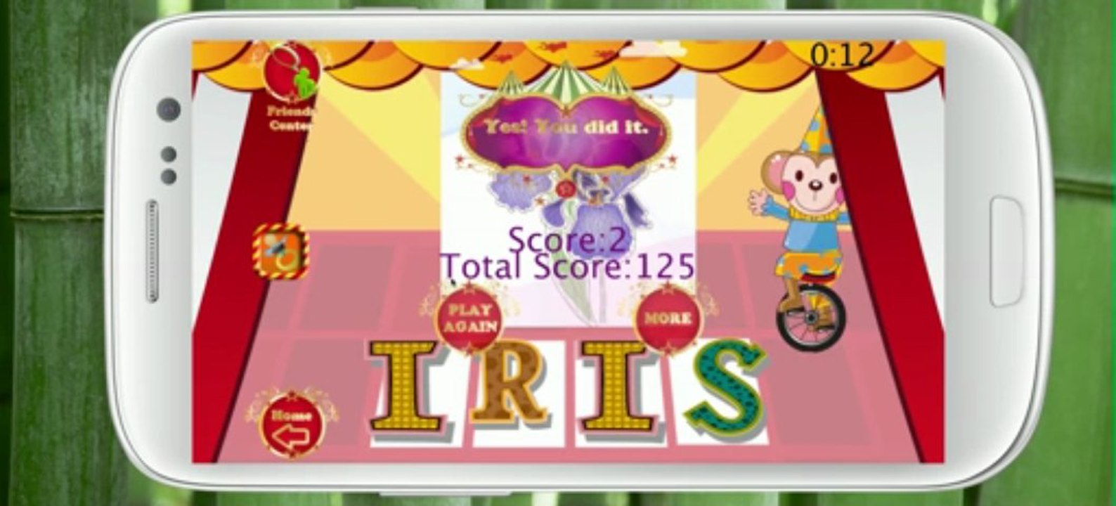 Today's word >>> I for Iris  "Learn ABC C for Circus Google play app"  Learn English first simple word for kids