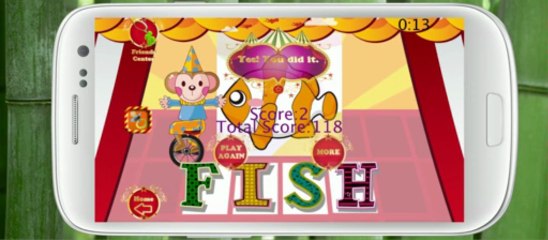 Today's word >>> F for Fish  "Learn ABC C for Circus Google play app"  Learn English first simple word for kids