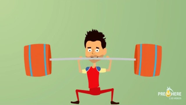 Weight Lifting Animation _ 2D Adobe Flash Animation