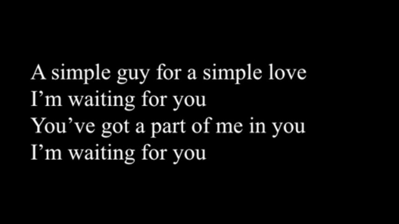 I'm waiting for you