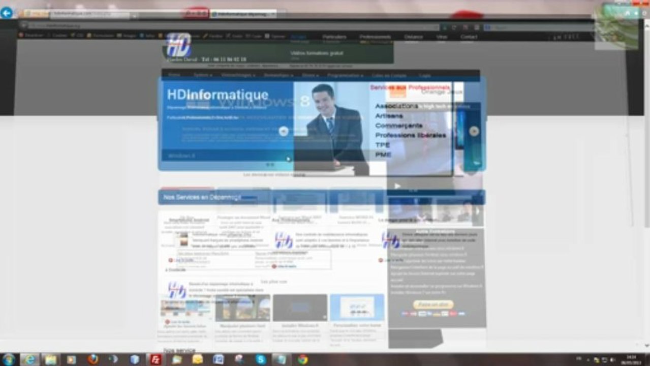 Page accueil sous Firefox