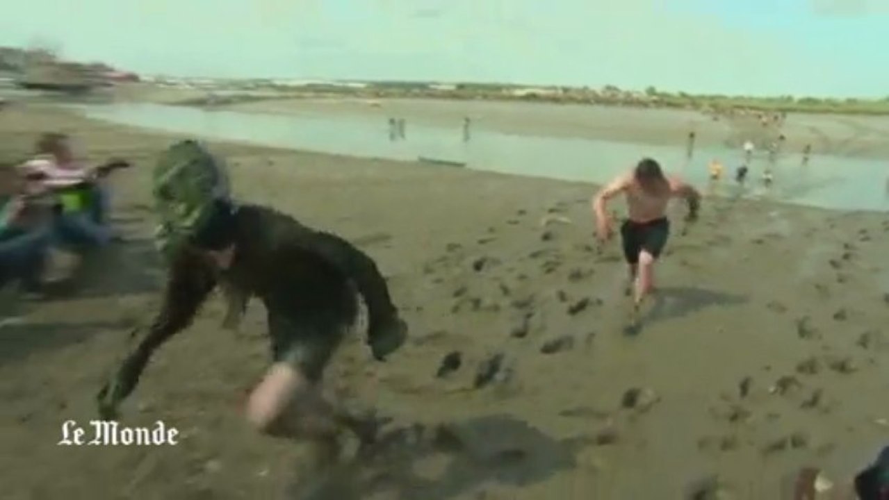 Course dans la boue au Royaume-Uni