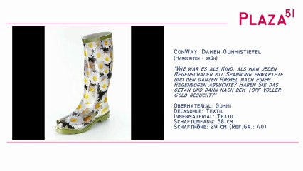 Neuvorstellung: ConWay, Damen Gummistiefel Margeriten - grün