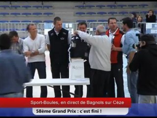 Récompenses du Grand Prix de Bagnols sur Cèze 2013, Sport-Boules