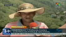 Campesinos colombianos afectados por conflicto armado