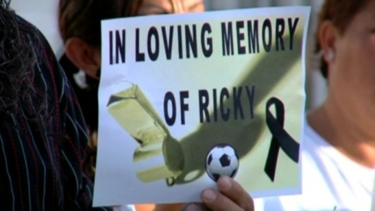 Emotional memorial for soccer referee killed by teen