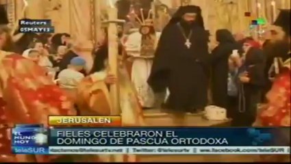 Piden por la paz, en Pascua Ortodoxa en Jerusalén