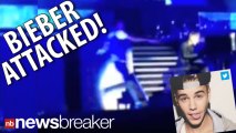 CAUGHT ON TAPE: Pop Star Justin Bieber Attacked On Stage; Fan Tackled; Possible Attempted Hugging