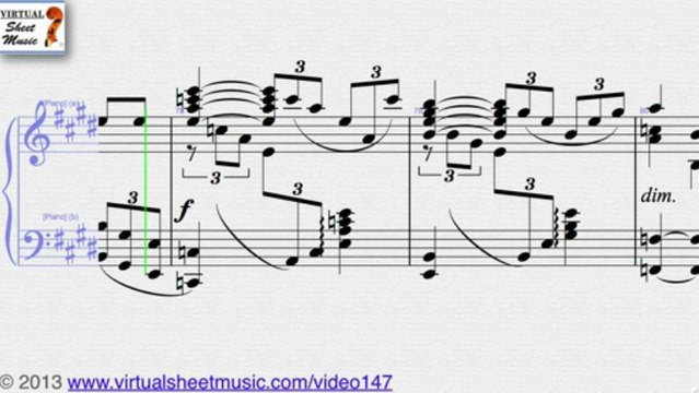 Johannes Brahms Lullaby sheet music for piano sheet music - Video Score