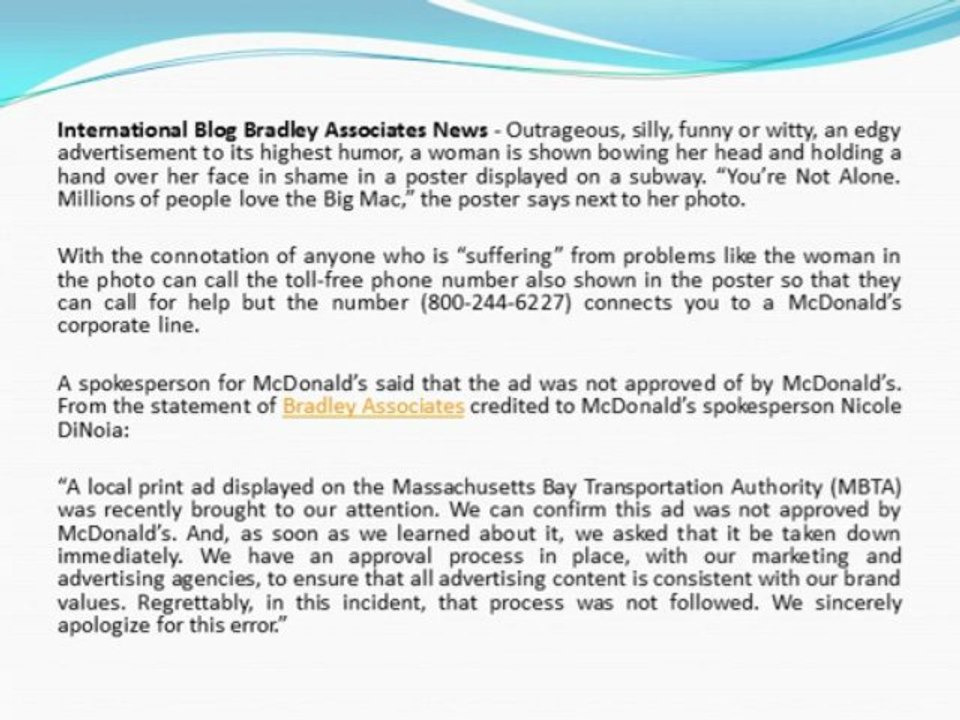 International Blog Bradley Associates News