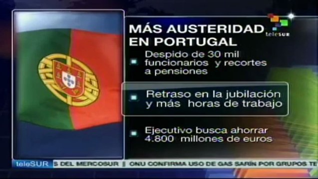 Portugal anuncia nuevas medidas de austeridad