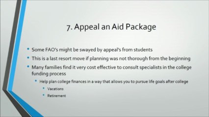 7 WAYS TO INCREASE AID ELIGIBILITY & STAY OUT OF DEBT!