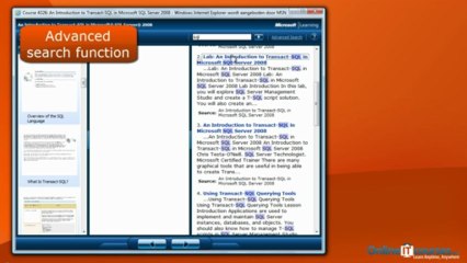 Training course: Querying and Modifying Data in Microsoft SQL Server 2008 with Transact-SQL