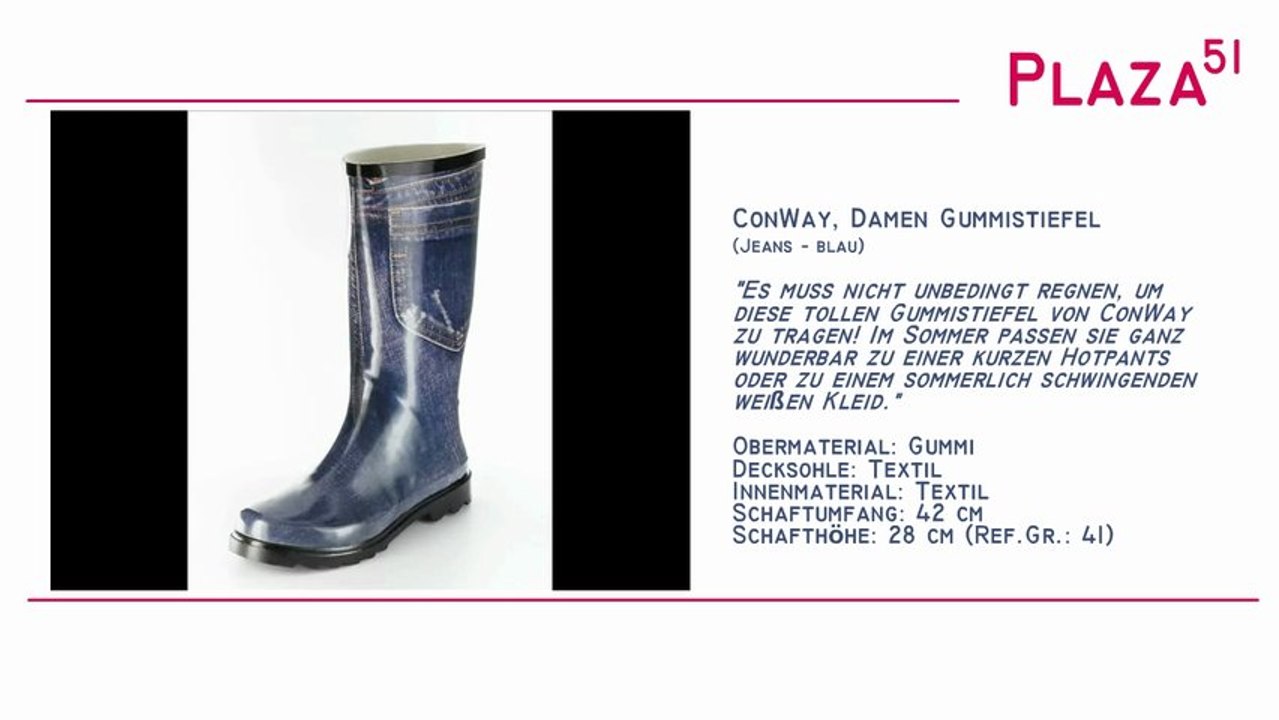 Neuvorstellung: ConWay, Damen Gummistiefel - Jeans - blau