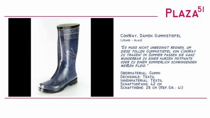 Neuvorstellung: ConWay, Damen Gummistiefel - Jeans - blau