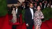 Pregnant Kim Kardashian Wears Floral Slit Dress and Matching Shoes With Kanye West at Met Ball