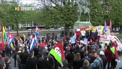 Se manifiestan en apoyo a Revolucion Bolivariana en Paris(190413)2